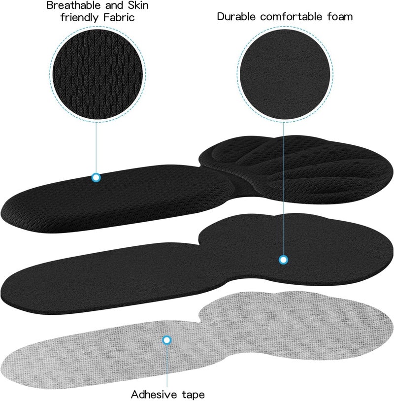 SUMBLIME Adhesive Back of Heel Cushion Pads, Heel Grips Inserts for Boots, Too Big Loose Shoes, Reusable Heel Guards Liners for Women Men, Improve Shoe Fit - Image 3